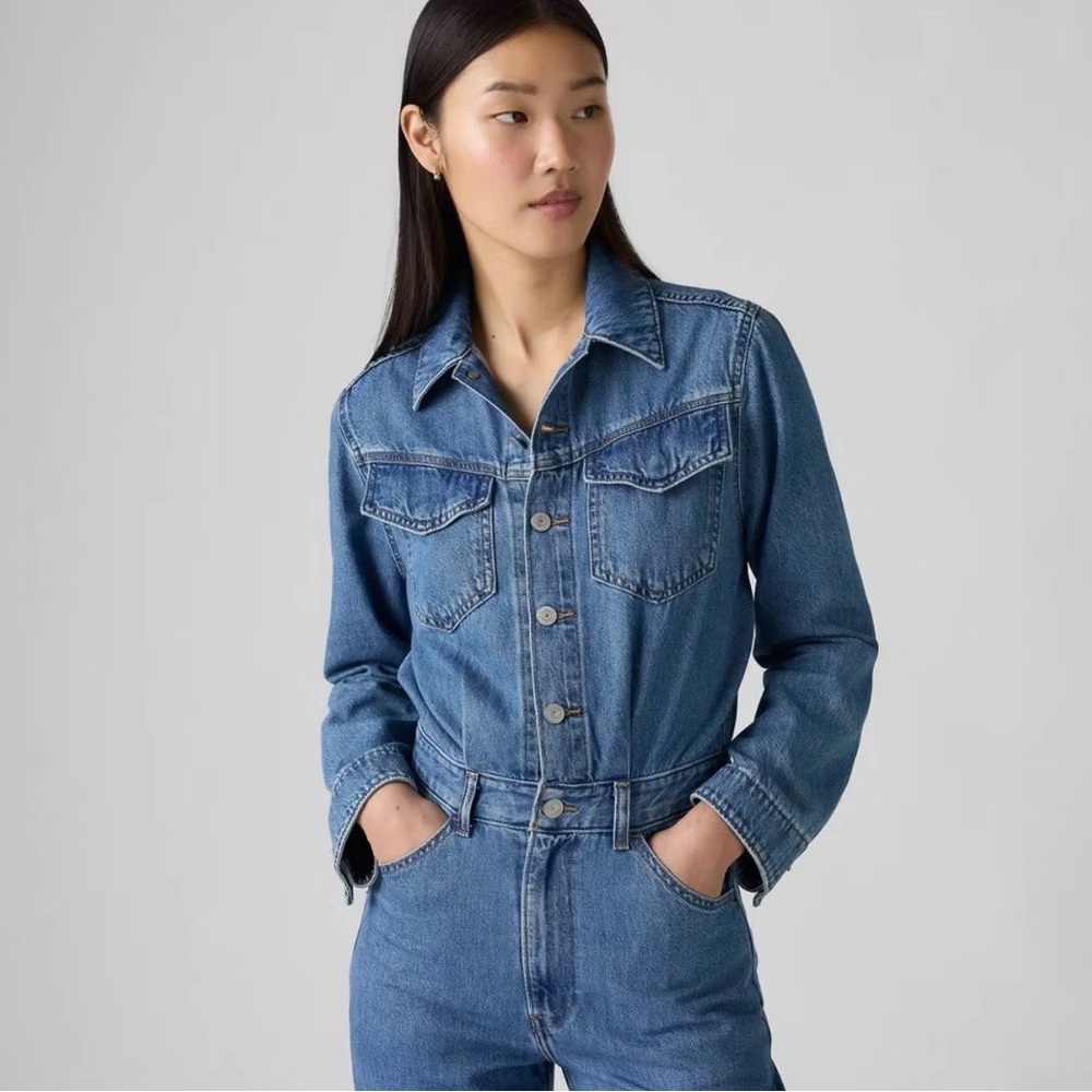 Levi's Blue Denim Jumpsuit - Picture 3 of 4